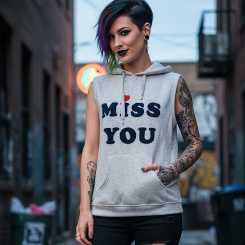 ZOE Karssen Miss You Sleeveless Hoodie S